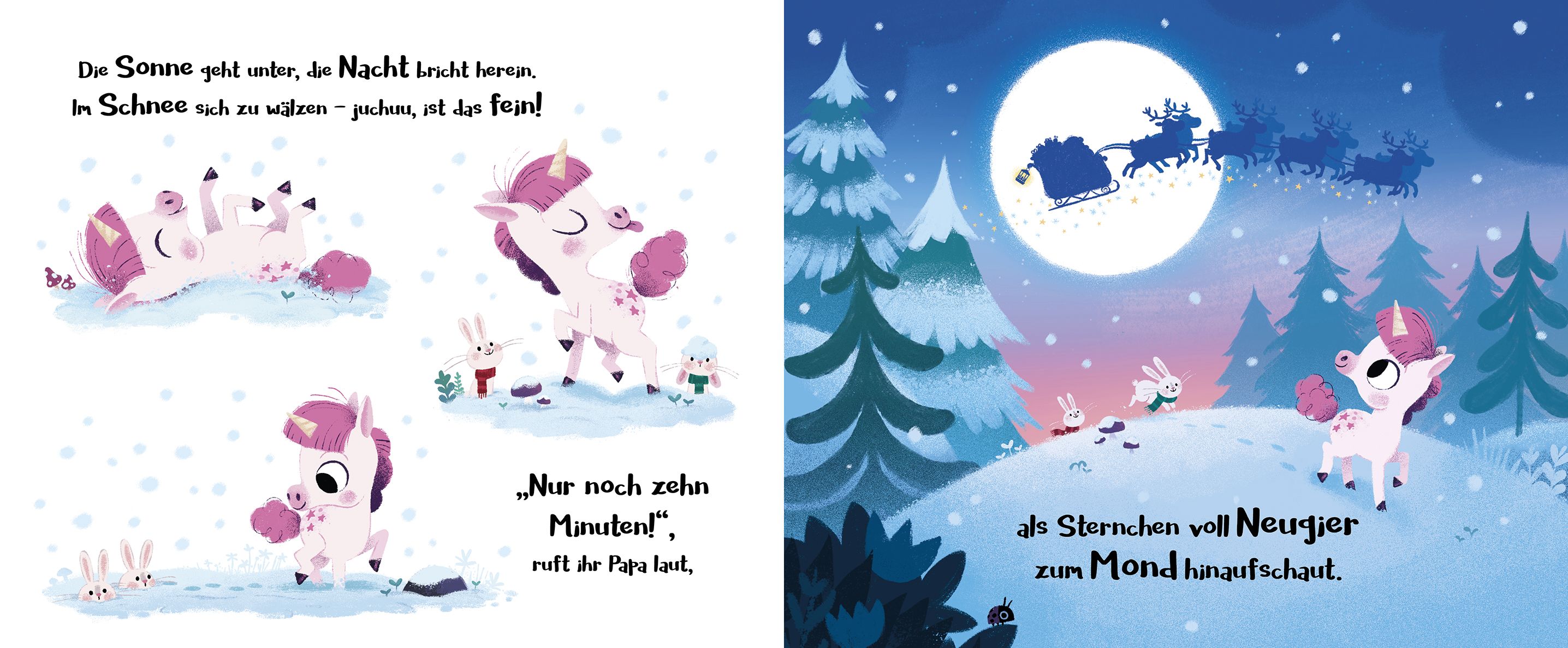 Nur noch zehn Minuten bis Weihnachten, kleines Einhorn