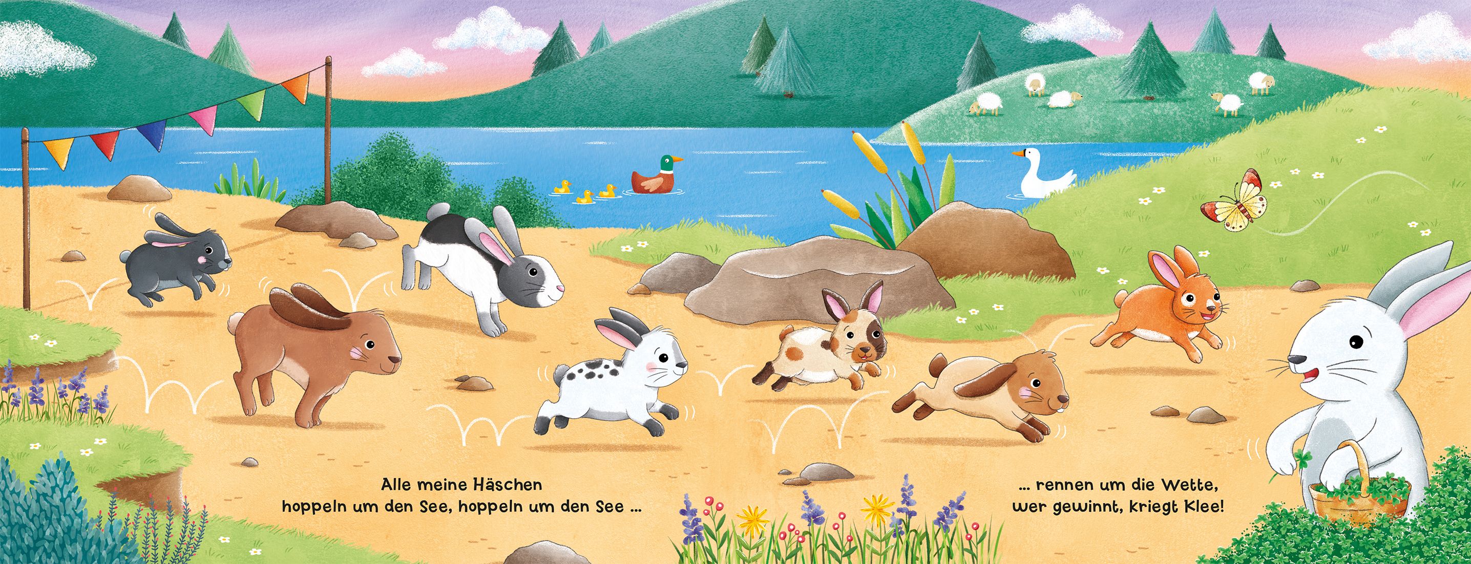 Alle meine Häschen hoppeln um den See
