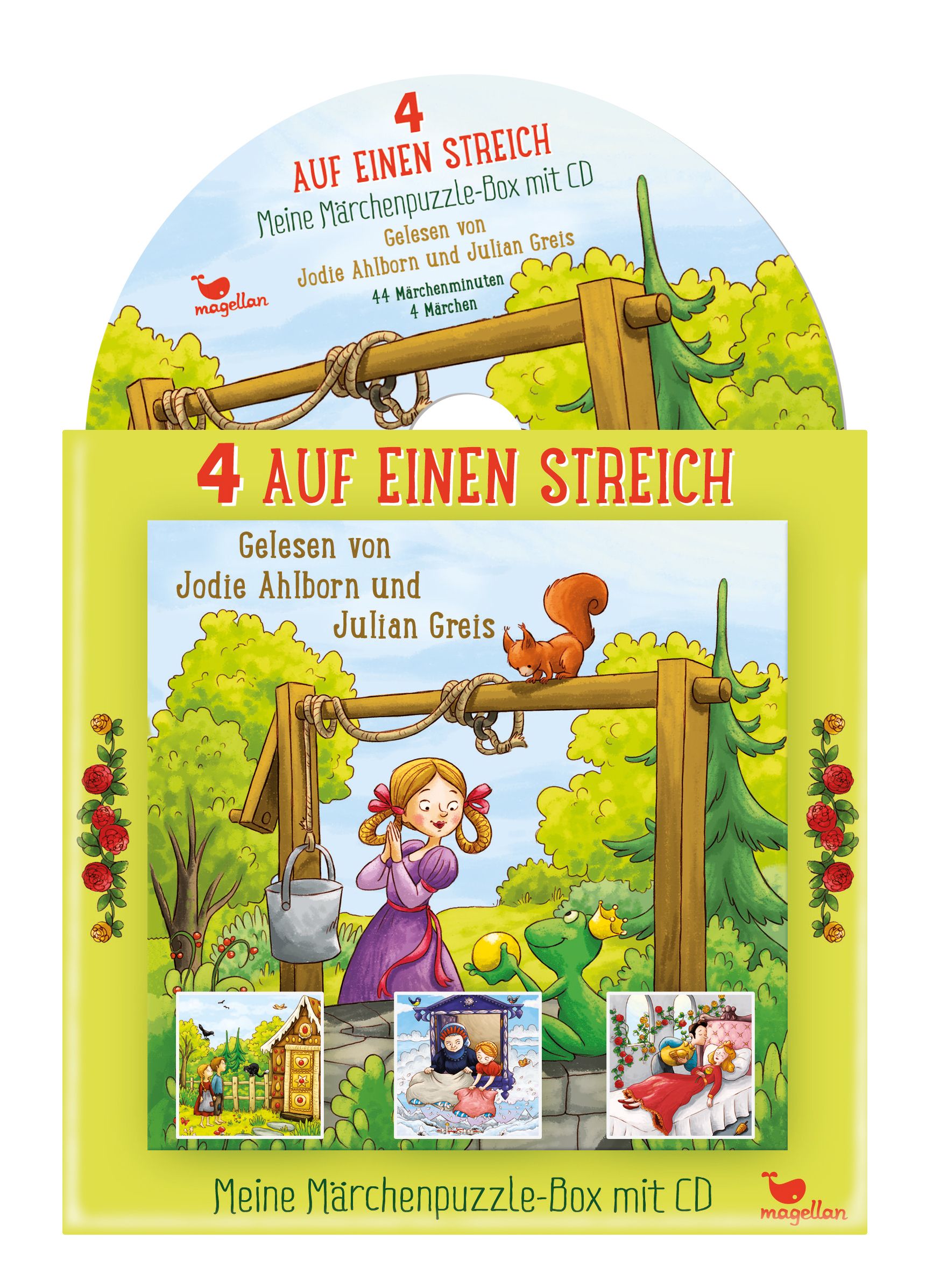 4 auf einen Streich - Meine Märchenpuzzle-Box mit CD