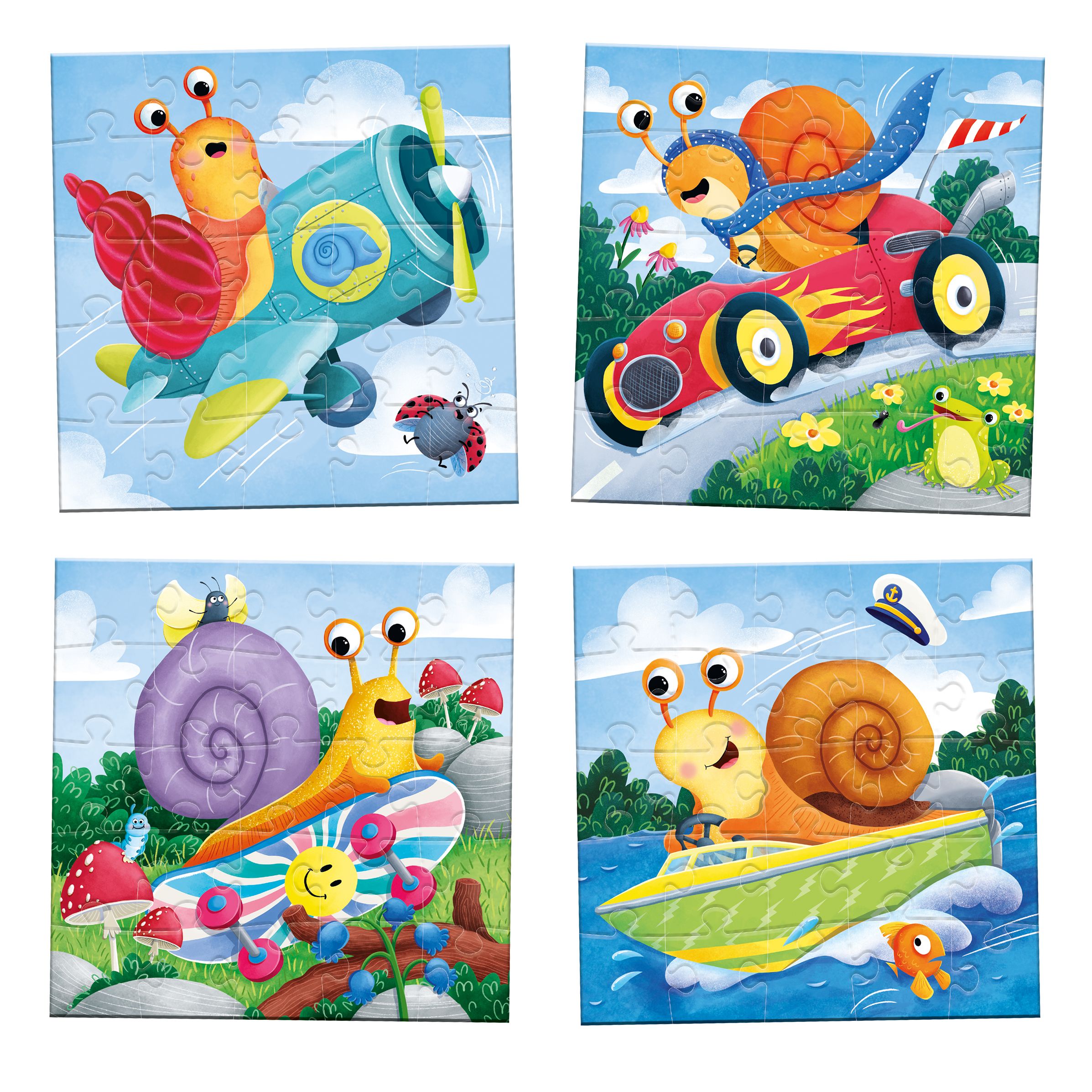 Schnelle Schnecken - 4 Puzzles