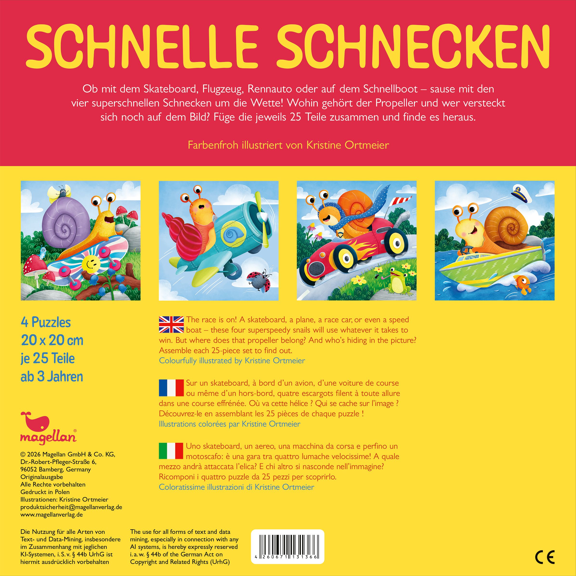Schnelle Schnecken - 4 Puzzles